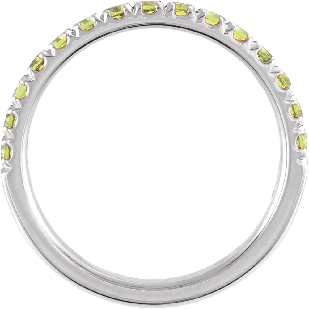 Sterling Silver Natural Peridot Stackable Ring