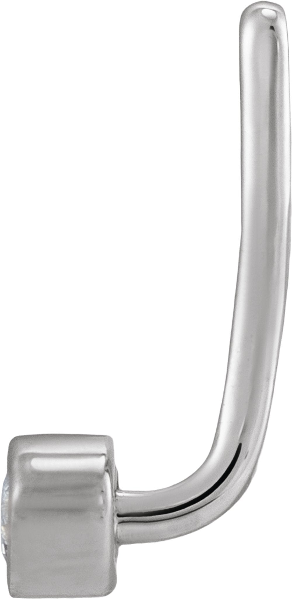14K White Gold 1/6 CTW Natural Diamond Front-Back Solitaire Earring Jackets