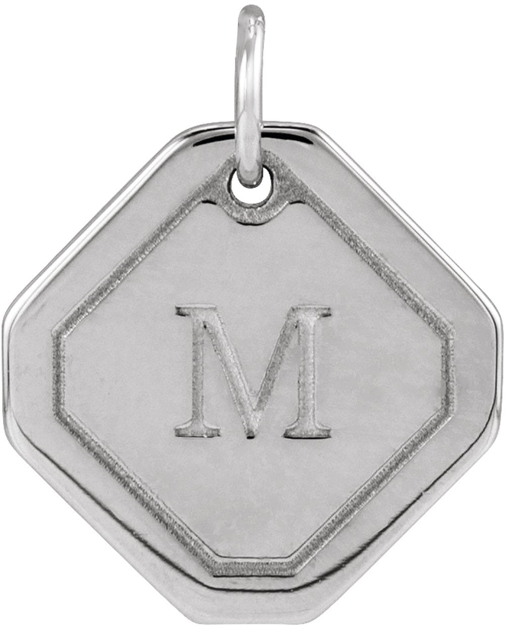 Sterling Silver Engravable Geometric Pendant