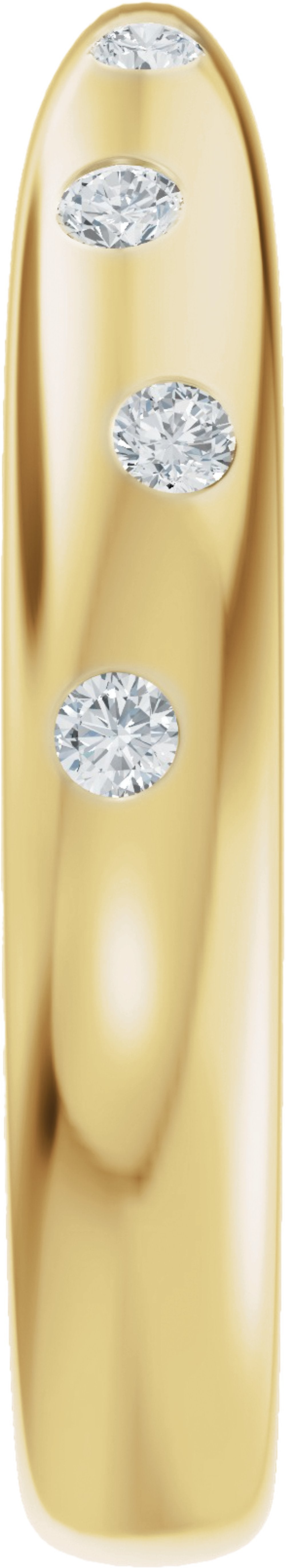14K Yellow Gold 1/8 CTW Lab-Grown Diamond Open Band Size 7