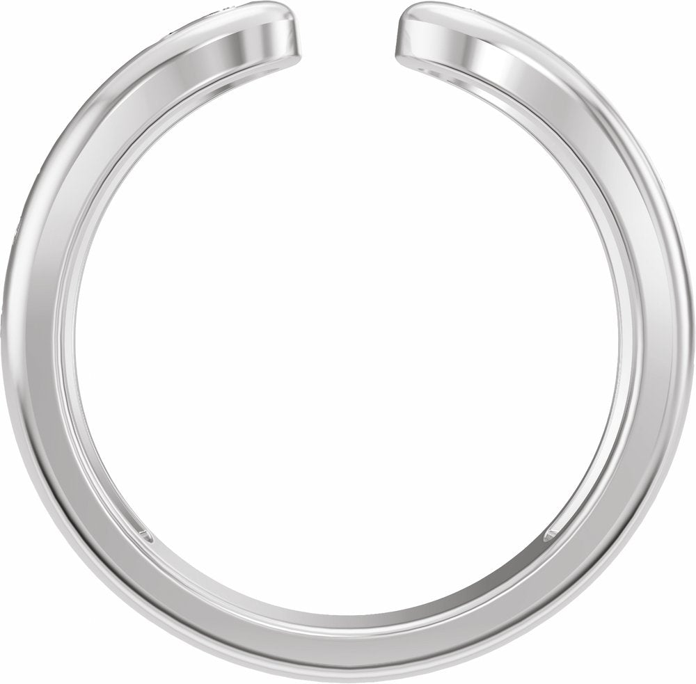 14K White Gold 3 mm Vintage-Inspired Open Band Size 7