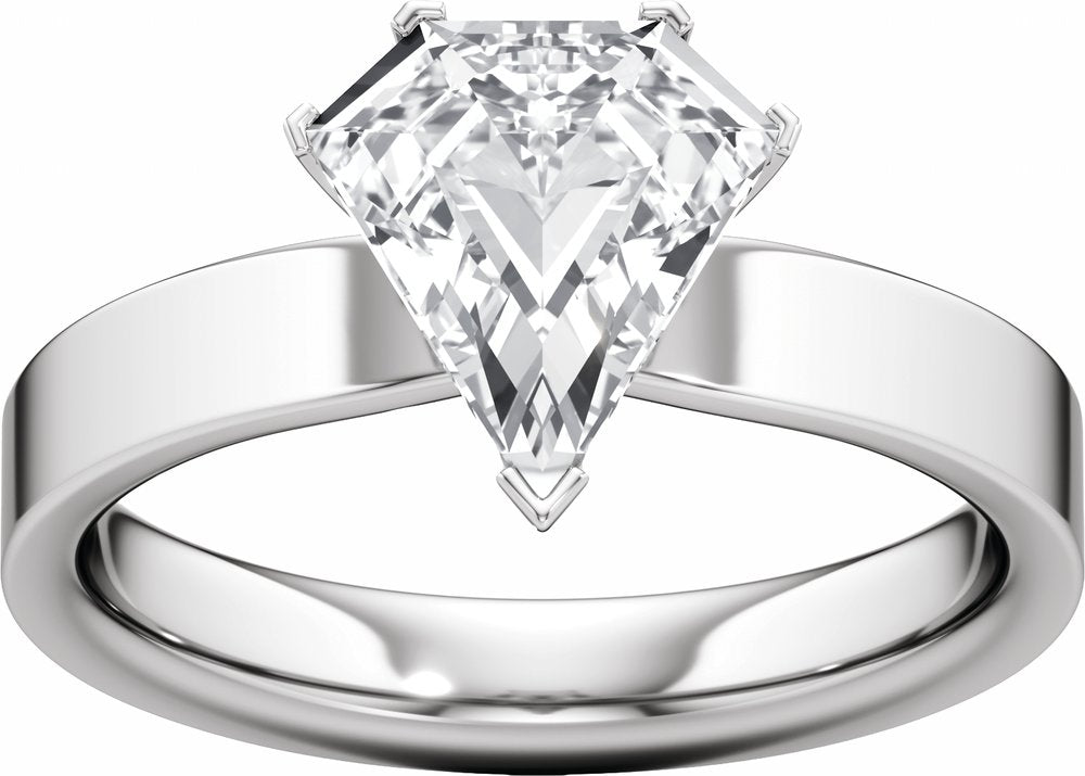 14K White Gold 2 CT Lab-Grown Diamond Engagement Ring