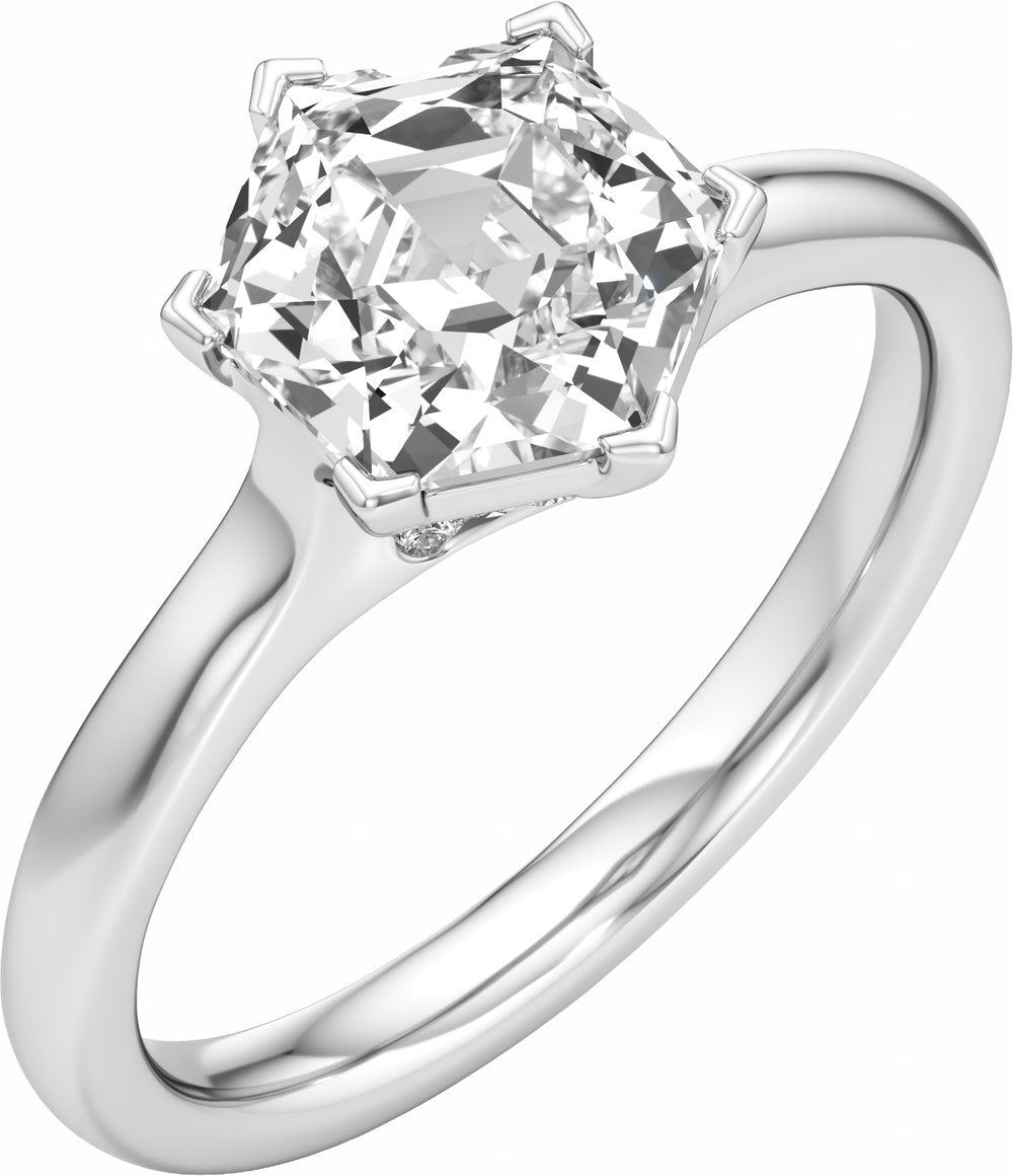 14K White Gold 2 1/8 CTW Lab-Grown Diamond Engagement Ring