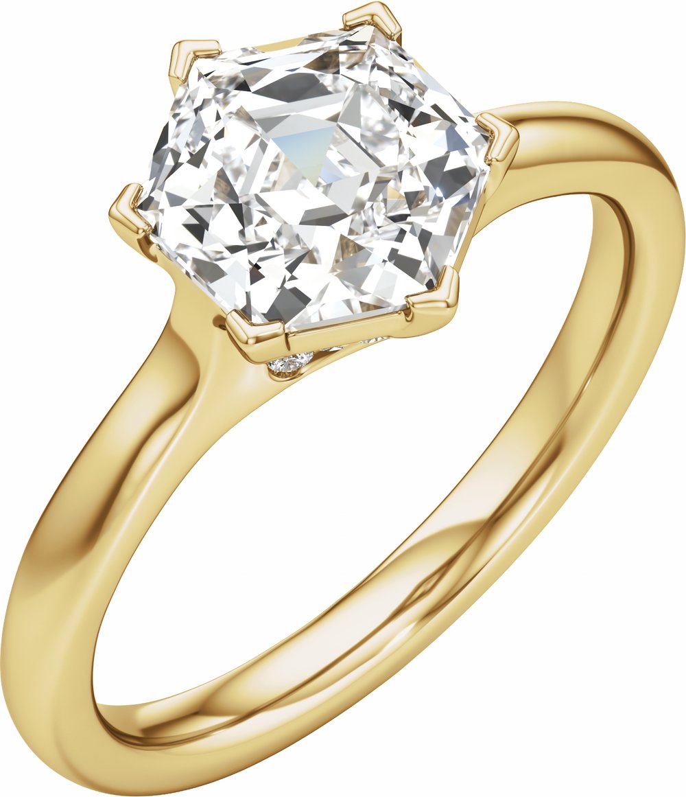 14K Yellow Gold 2 1/8 CTW Lab-Grown Diamond Engagement Ring
