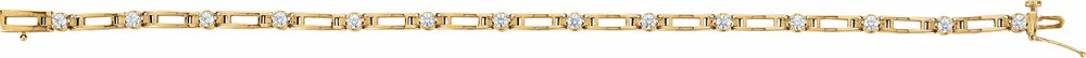 14K Yellow Gold 3/4 CTW Natural Diamond Line 7 1/4" Bracelet