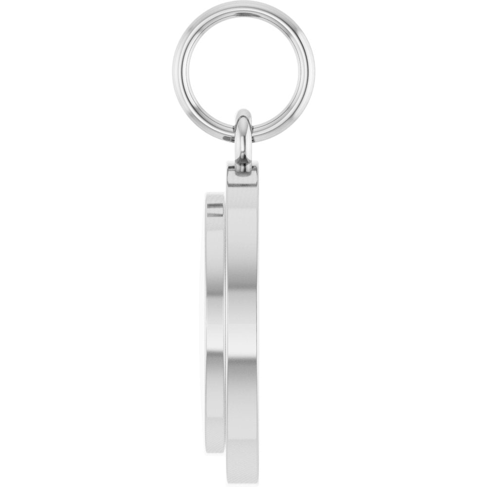Sterling Silver Engravable Round Pendant