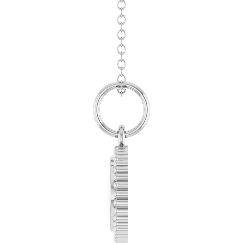 Sterling Silver Engravable Beaded 16" Necklace