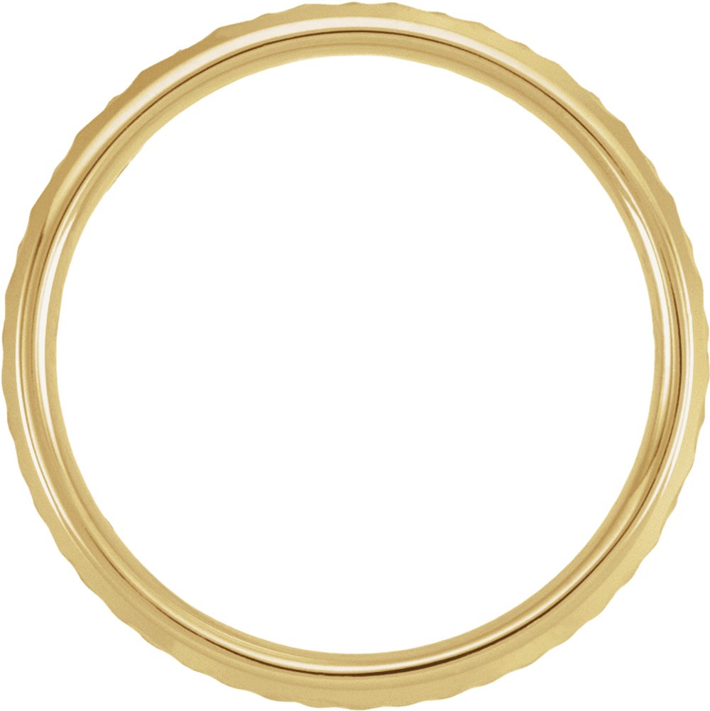 14K Yellow Gold 6 mm Patterned Band Size 10