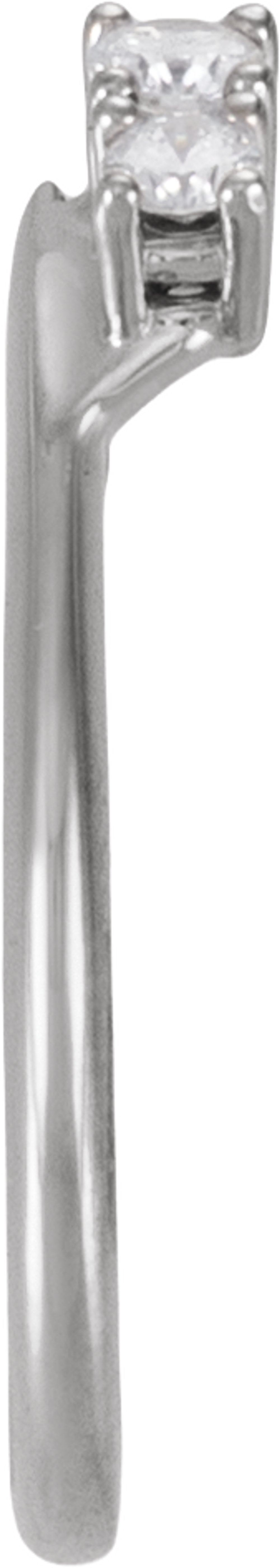 14K White Gold 1/4 CTW Lab-Grown Diamond Wrap-Style Ring Enhancer