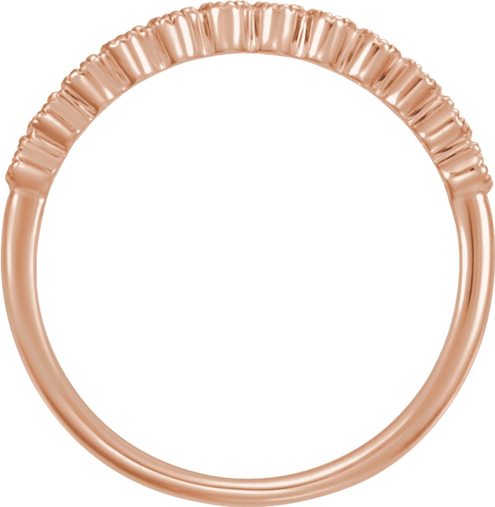 14K Rose Gold 1/6 CTW Natural Diamond Anniversary Band Size 7