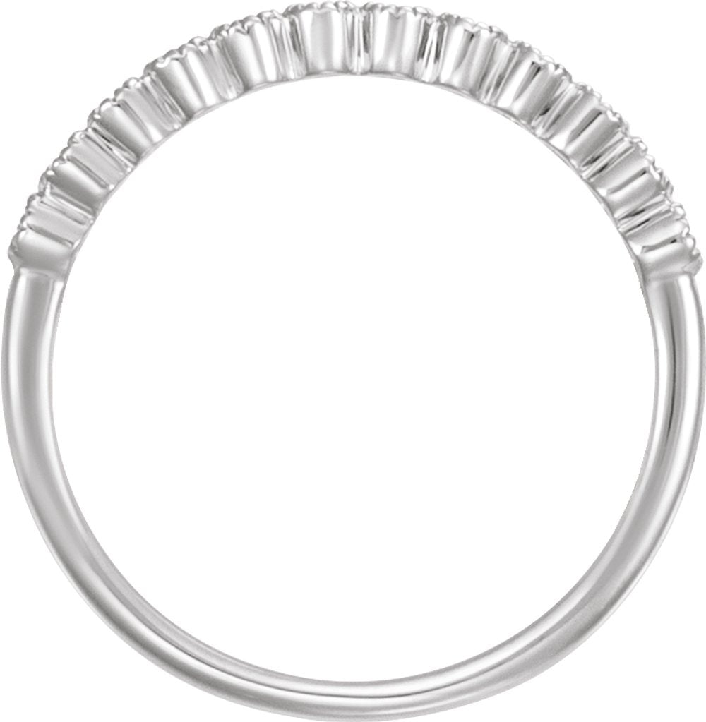 14K White Gold 1/6 CTW Natural Diamond Anniversary Band Size 4.5