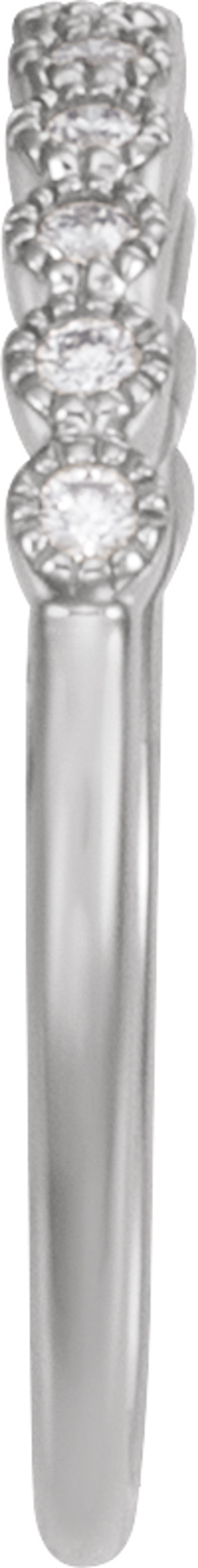 14K White Gold 1/6 CTW Natural Diamond Anniversary Band Size 4.5