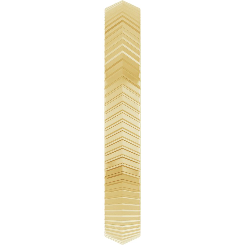 14K Yellow Gold 3 mm Fluted Knife Band Size 4.5