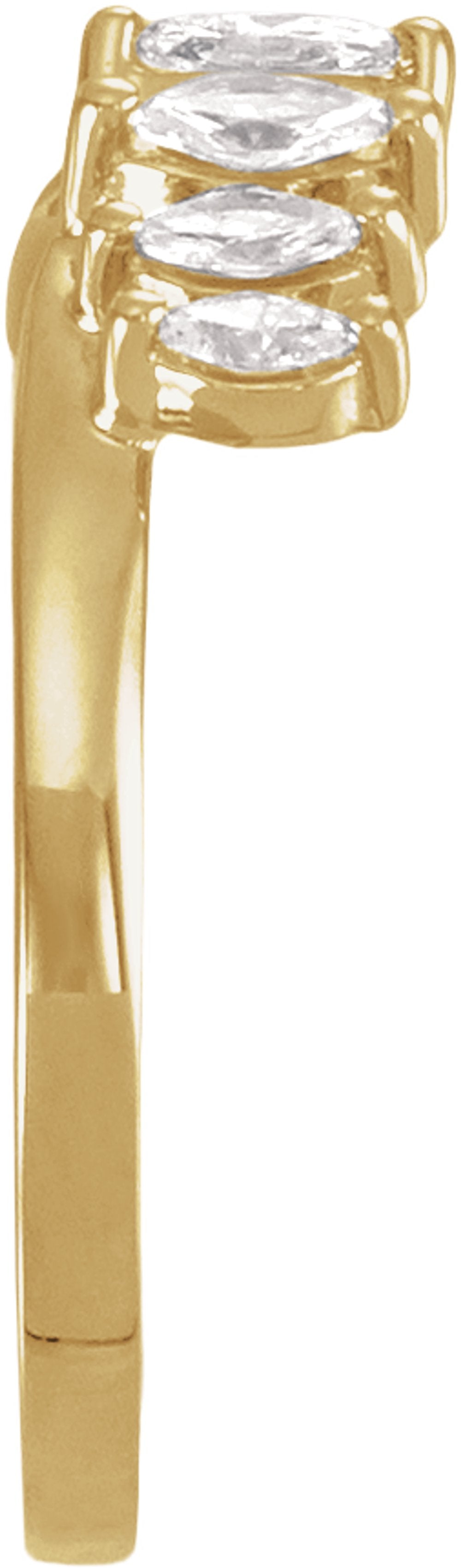 14K Yellow Gold 1/3 CTW Natural Diamond Wrap-Style Enhancer