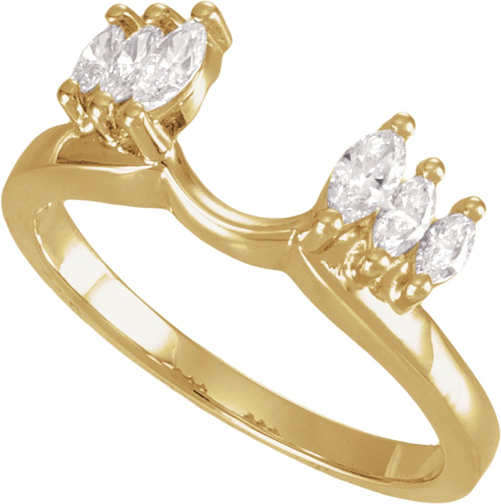 14K Yellow Gold 1/3 CTW Natural Diamond Wrap-Style Enhancer