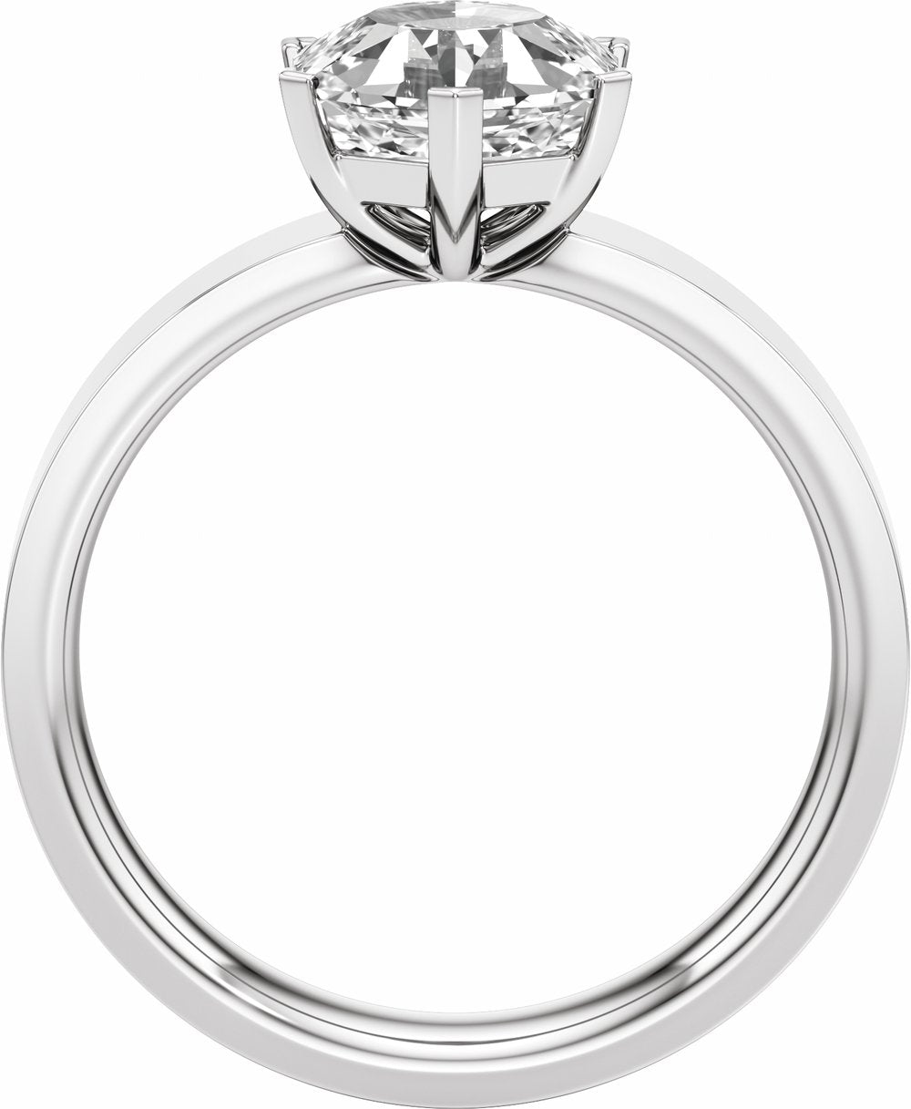 14K White Gold 2 CT Lab-Grown Diamond Engagement Ring