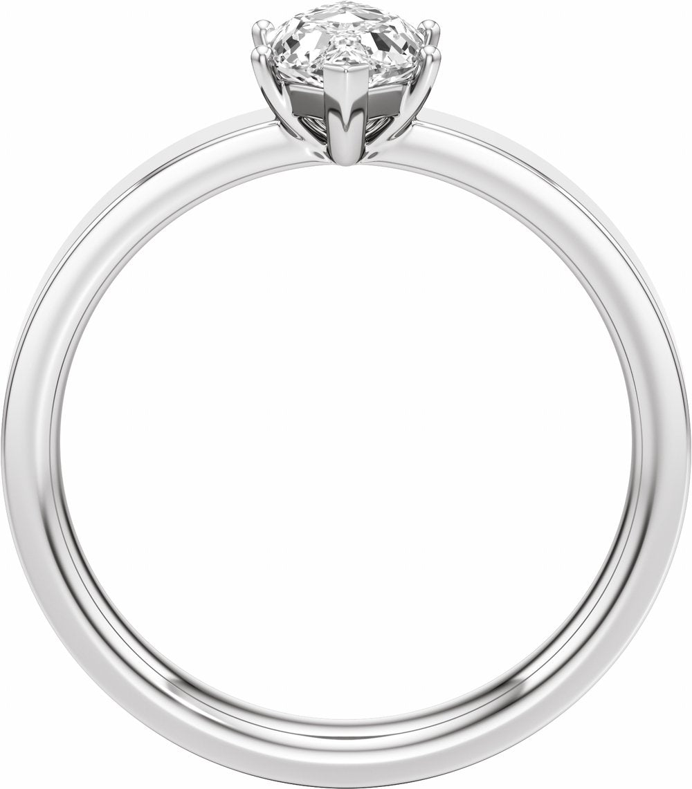14K White Gold 1 CT Lab-Grown Diamond Engagement Ring