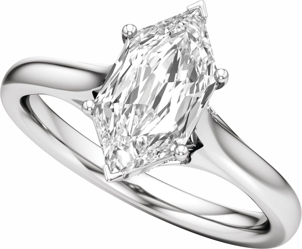 14K White Gold 2 1/6 CTW Lab-Grown Diamond Engagement Ring