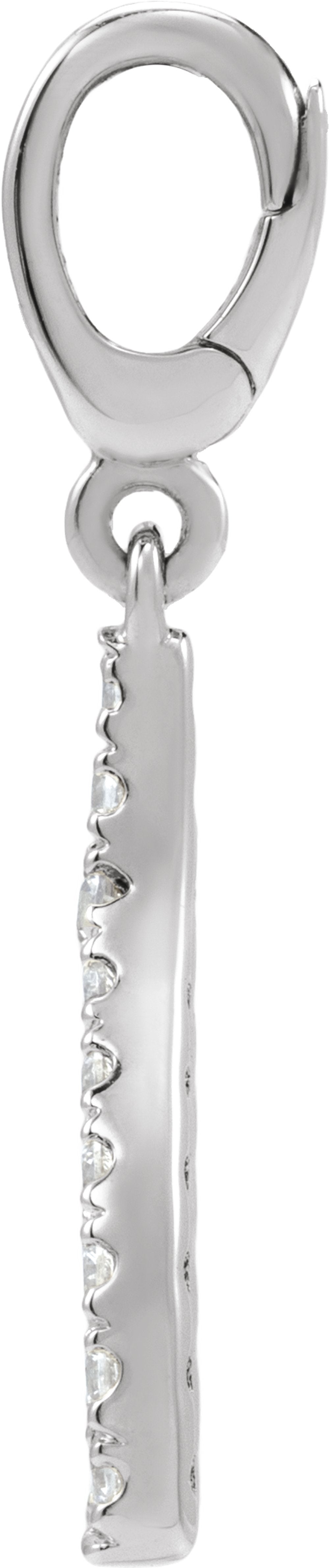 Sterling Silver 1/8 CTW Lab-Grown Diamond Wishbone Charm/Pendant