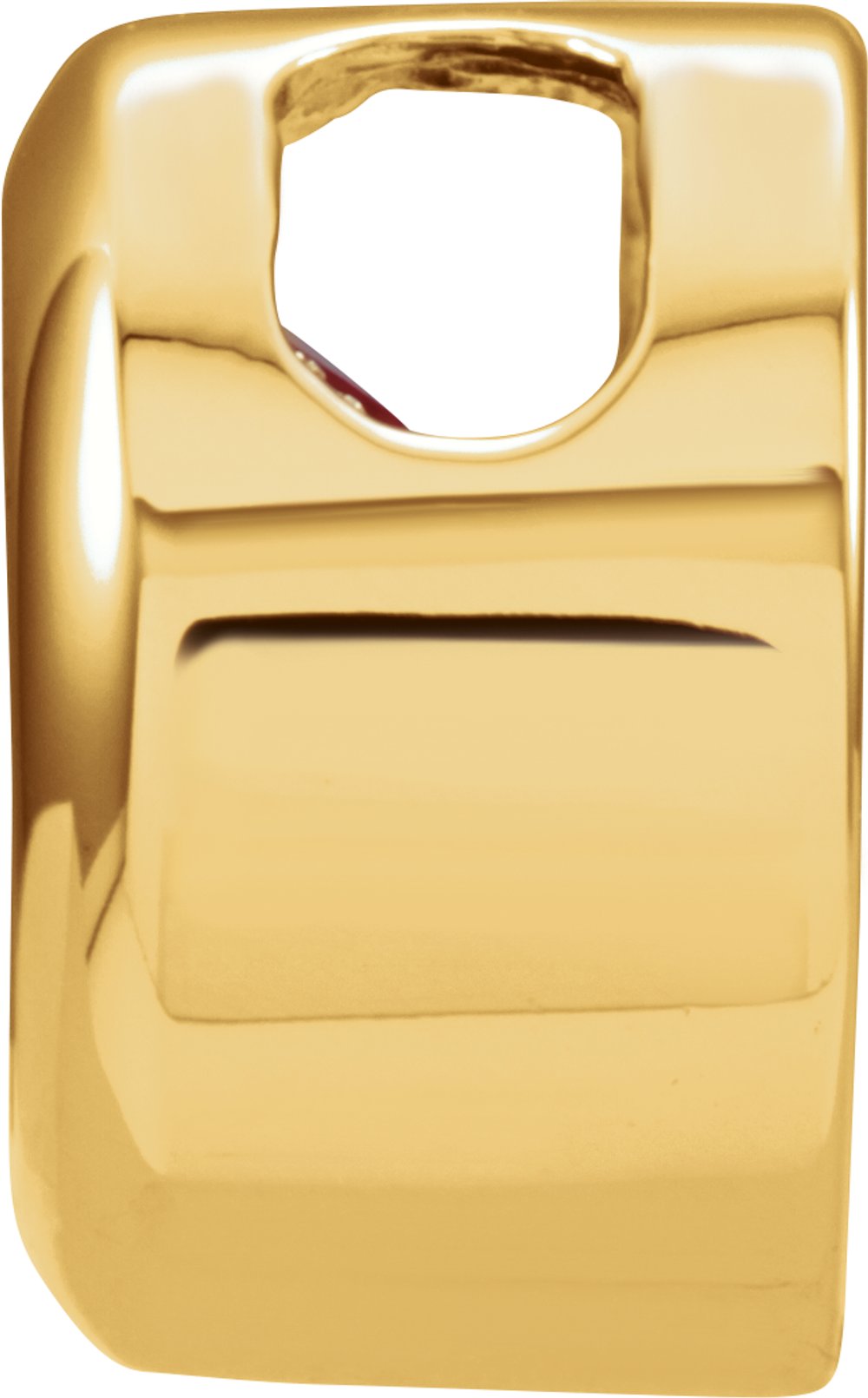 14K Yellow Gold 5 mm Imitation Emerald Pendant