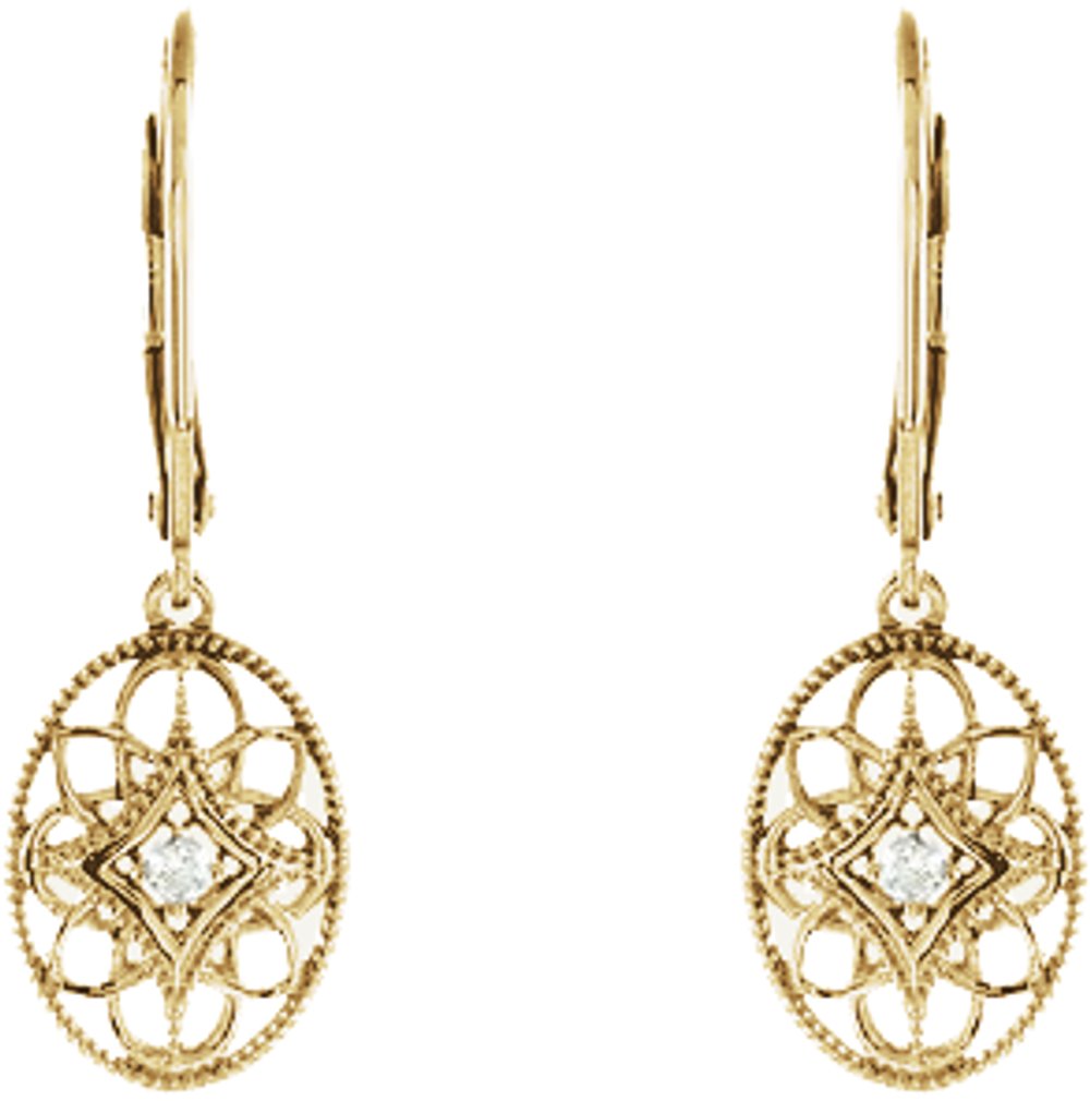 14K Yellow Gold Vermeil .06 CTW Lab-Grown Diamond Earrings