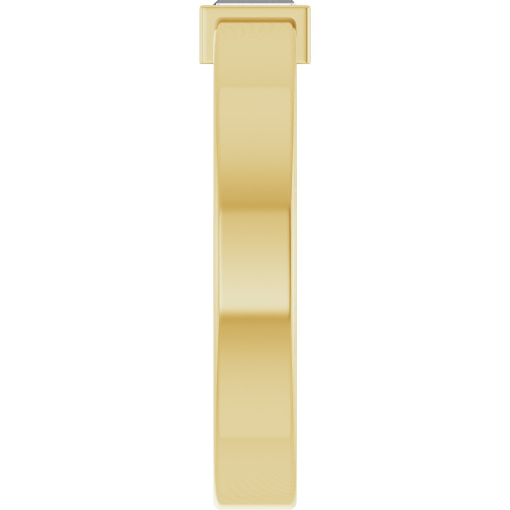 14K Yellow Gold Lab-Grown Diamond Bezel-Set Ring Size 7