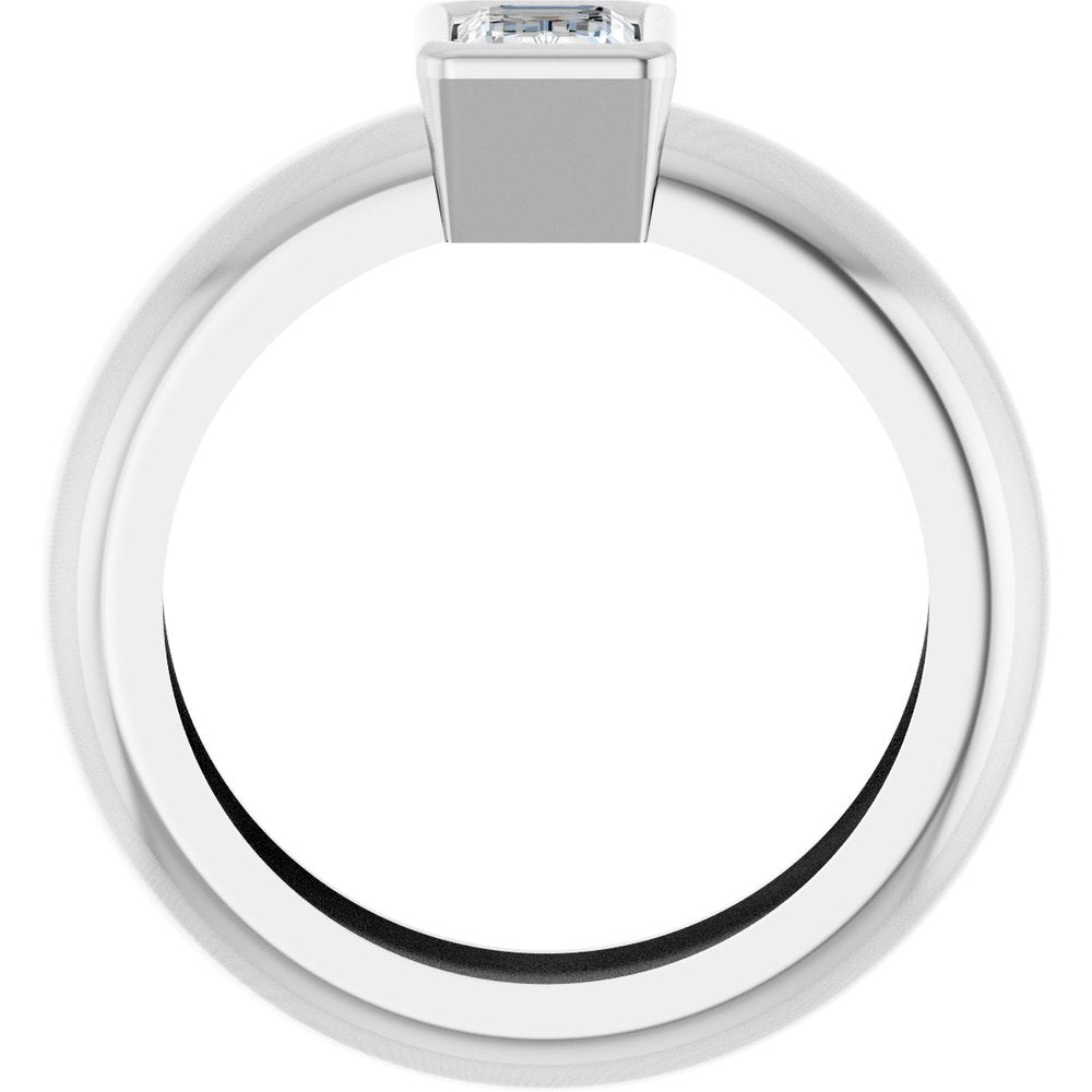 14K White Gold 5/8 CT Lab-Grown Diamond Lightweight Ring