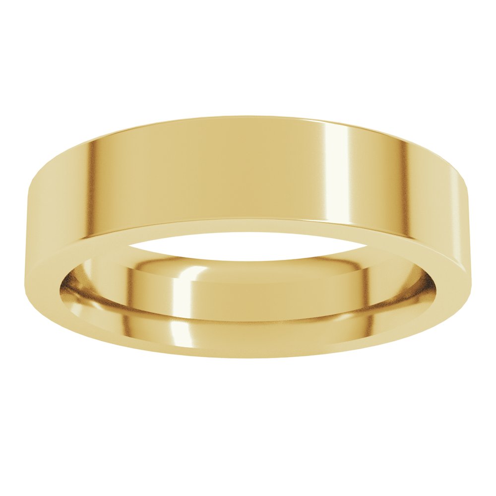 10K Yellow Gold 5 mm Comfort Fit Heavyweight Flat Band