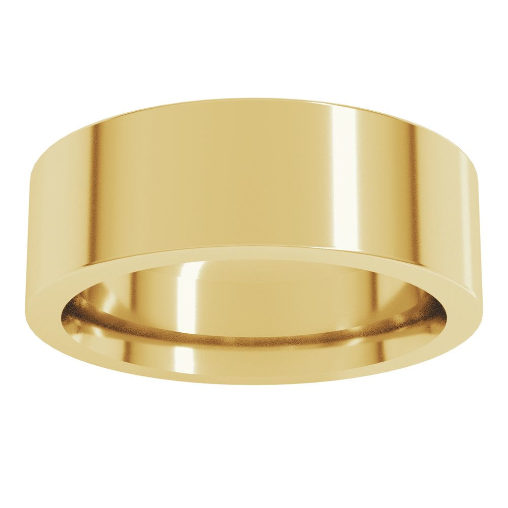 14K Yellow Gold 7 mm Comfort Fit Heavyweight Flat Band