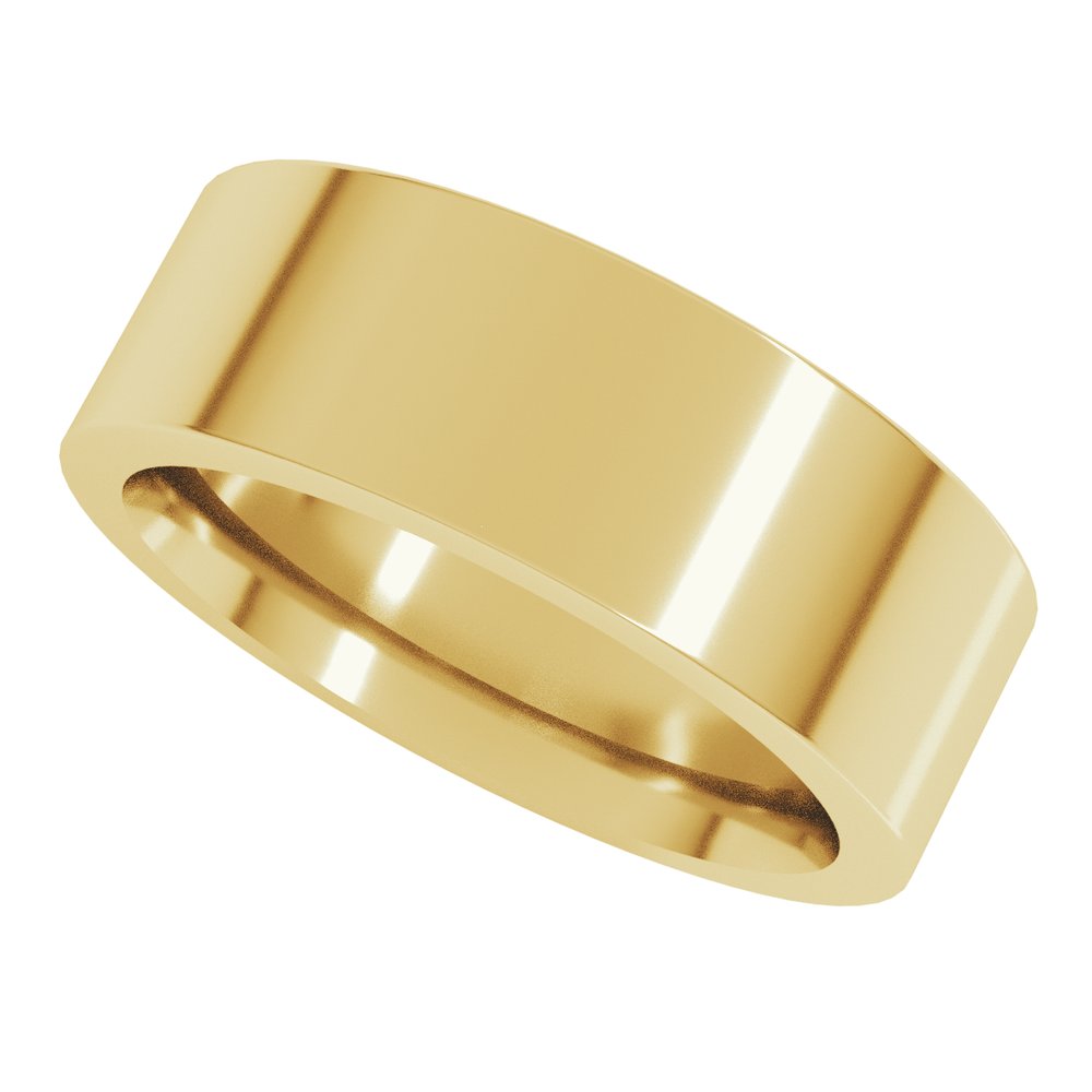 14K Yellow Gold 7 mm Comfort Fit Heavyweight Flat Band