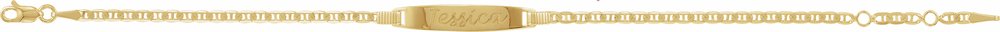 14K Yellow Gold Adjustable Anchor Identification 6-7" Bracelet