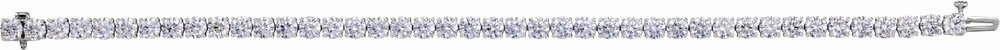 14K White Gold 12 CTW Lab-Grown Diamond Low Profile Line 7" Bracelet