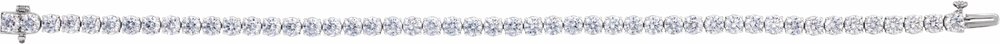 14K White Gold 7 CTW Lab-Grown Diamond Low Profile Line 7" Bracelet