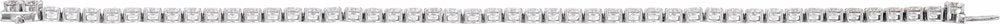 14K White Gold 7 CTW Lab-Grown Diamond Low Profile Line 7" Bracelet