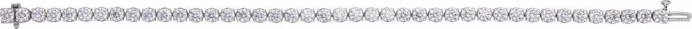 14K White Gold 9 CTW Lab-Grown Diamond Low Profile Line 7" Bracelet