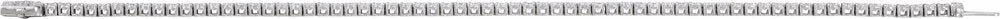 14K White Gold 3 CTW Lab-Grown Diamond Low Profile Line 7" Bracelet