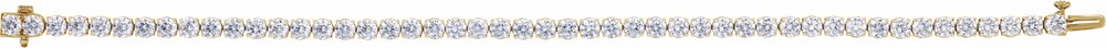 14K Yellow Gold 7 CTW Lab-Grown Diamond Low Profile Line 7" Bracelet