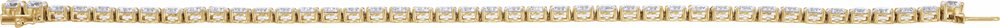 14K Yellow Gold 12 CTW Lab-Grown Diamond Low Profile Line 7" Bracelet
