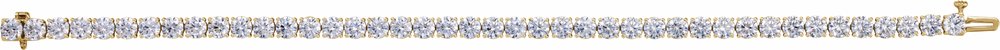 14K Yellow Gold 12 CTW Lab-Grown Diamond Low Profile Line 7" Bracelet