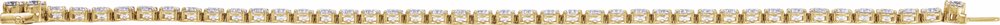 14K Yellow Gold 8 CTW Lab-Grown Diamond Low Profile Line 7" Bracelet