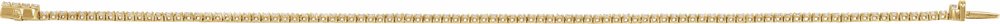 14K Yellow Gold 1 CTW Lab-Grown Diamond Low Profile Line 7" Bracelet