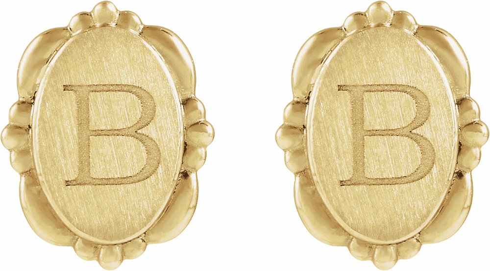 14K Yellow Gold Vintage-Inspired Earrings