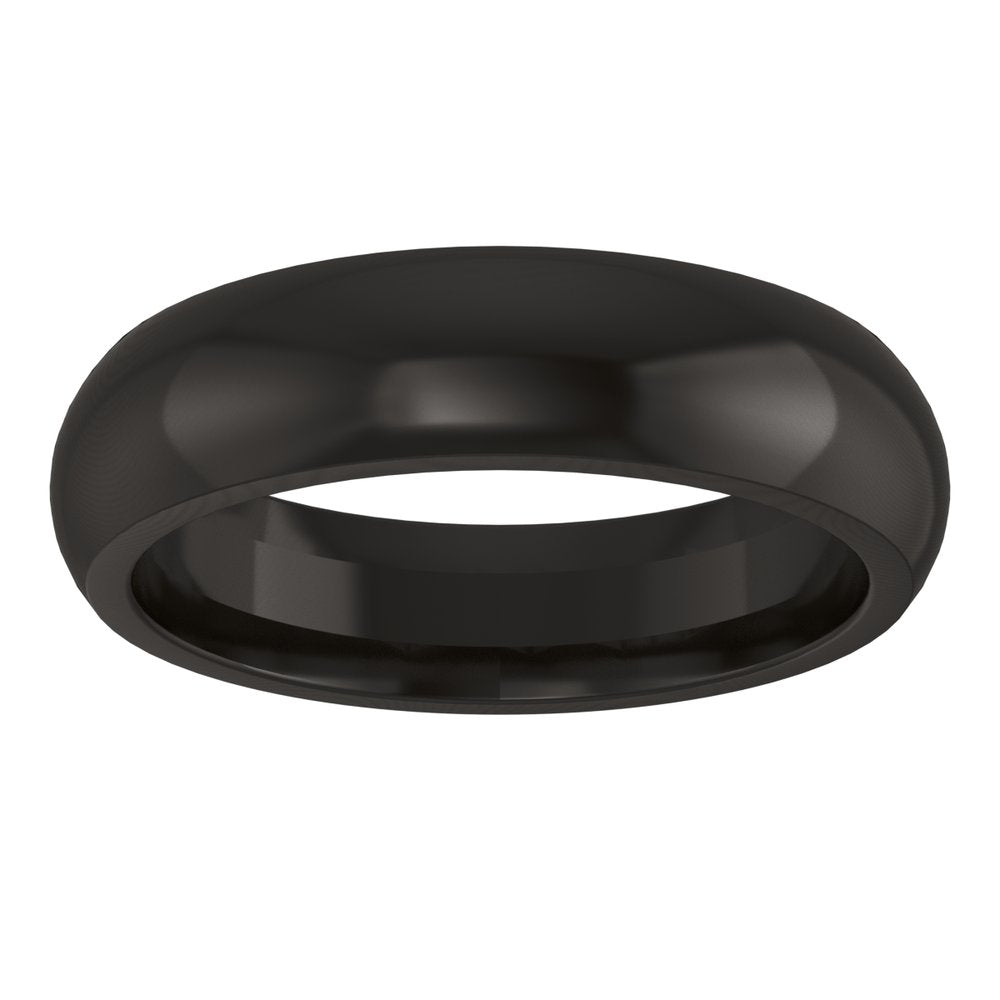 Zirconium 5 mm Comfort-Fit Half Round Band Size 9
