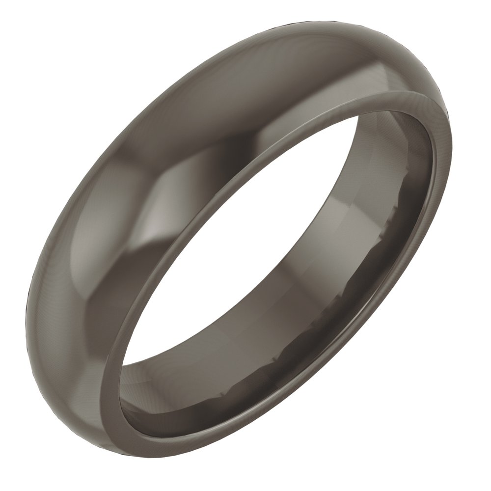 Titanium 5 mm Comfort-Fit Half Round Band Size 10