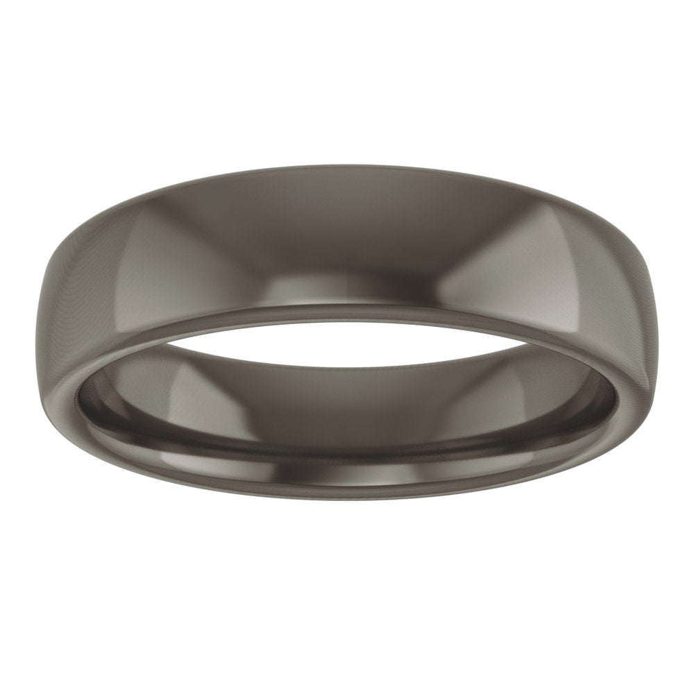 Titanium 5 mm Comfort-Fit Standard Weight European-Style Band Size 7
