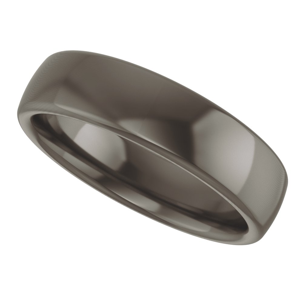 Titanium 5 mm Comfort-Fit Standard Weight European-Style Band Size 7