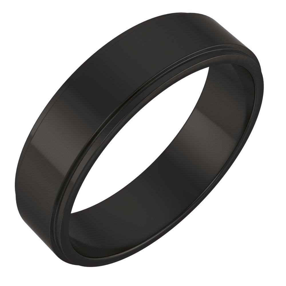 Zirconium 5 mm Stepped-Edge Flat Band Size 9