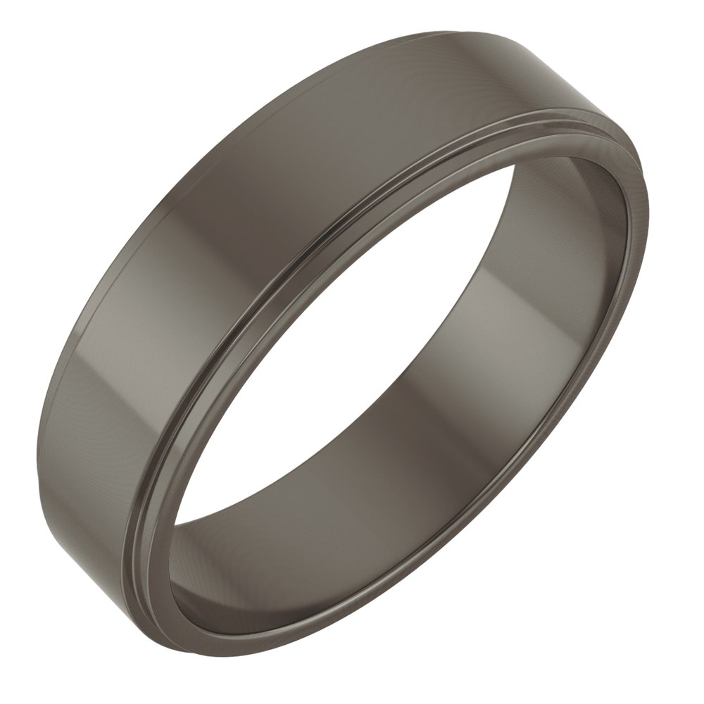 Titanium 5 mm Stepped-Edge Flat Band Size 11