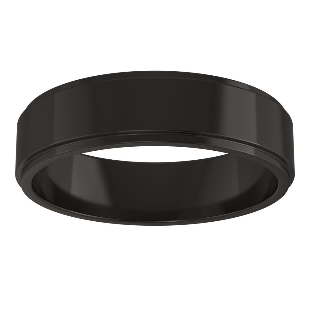 Zirconium 5 mm Stepped-Edge Flat Band Size 9