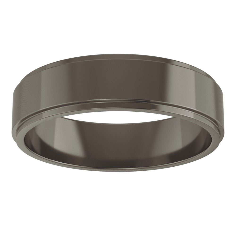 Titanium 5 mm Stepped-Edge Flat Band Size 11